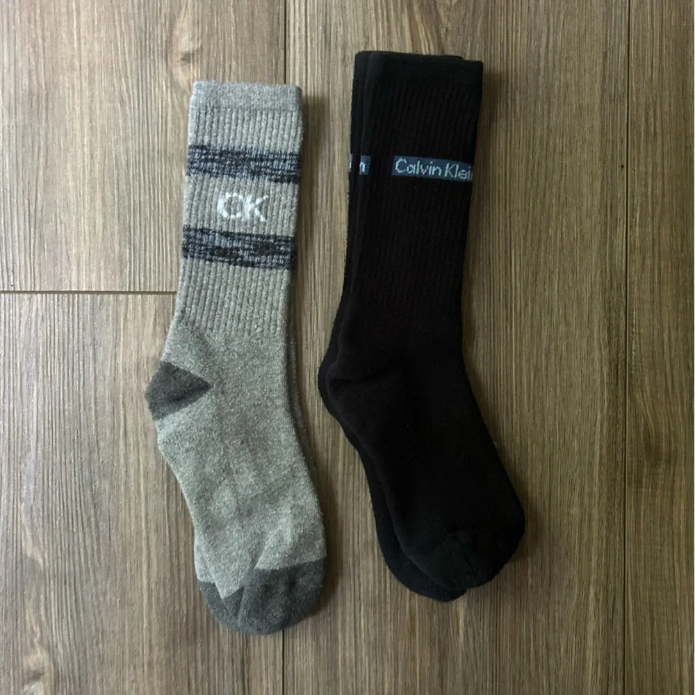 Calvin Klein | Two Pairs of Cotton Crew Socks (Grey / Black)
